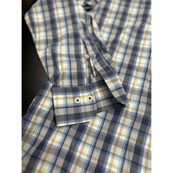 Peter Millar Shirt‎ Mens Large Weekender Wash Check Long Sleeve Button Down - Picture 2 of 7